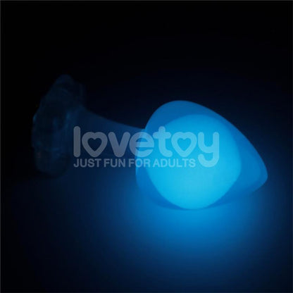 LOVETOY - GEMORIA SILICONE BUTT PLUG INTERNAL STEEL BALL GLOW IN THE DARK