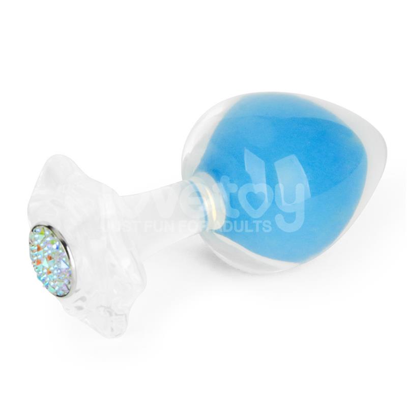 LOVETOY - GEMORIA SILICONE BUTT PLUG INTERNAL STEEL BALL GLOW IN THE DARK