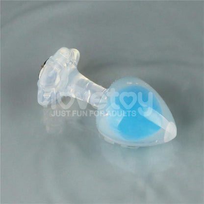 LOVETOY - GEMORIA SILICONE BUTT PLUG INTERNAL STEEL BALL GLOW IN THE DARK