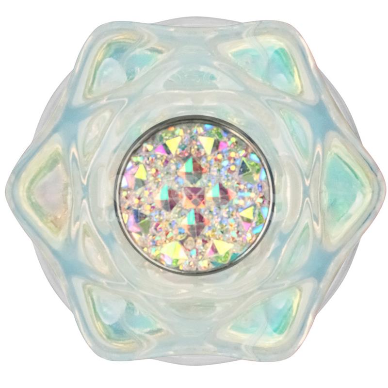 LOVETOY - GEMORIA SILICONE BUTT PLUG WITH CRYSTAL SPHERE MULTICOLOR