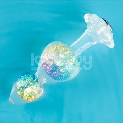 LOVETOY - GEMORIA SILICONE BUTT PLUG WITH CRYSTAL SPHERE MULTICOLOR