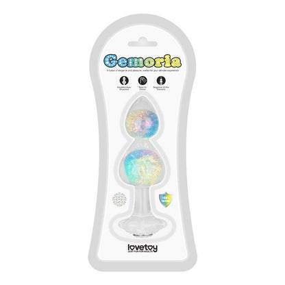 LOVETOY - GEMORIA SILICONE BUTT PLUG WITH CRYSTAL SPHERE MULTICOLOR