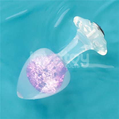 LOVETOY - GEMORIA SILICONE BUTT PLUG WITH CRYSTAL SPHERE