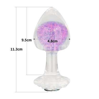 LOVETOY - GEMORIA SILICONE BUTT PLUG WITH CRYSTAL SPHERE