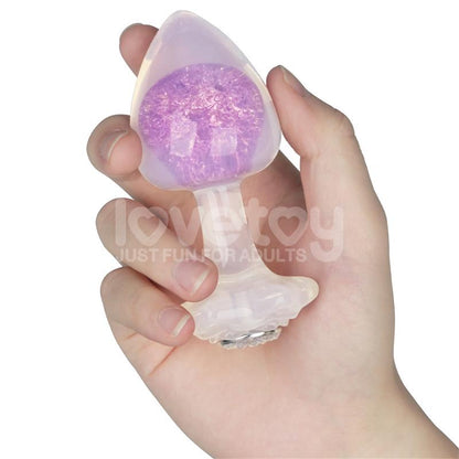 LOVETOY - GEMORIA SILICONE BUTT PLUG WITH CRYSTAL SPHERE