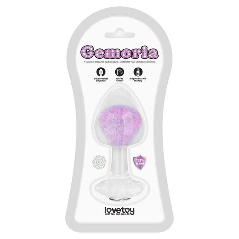 LOVETOY - GEMORIA SILICONE BUTT PLUG WITH CRYSTAL SPHERE