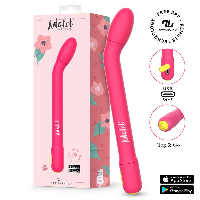 ADALET - GENTLY G-POINT VIBRATOR WITH APP PINK