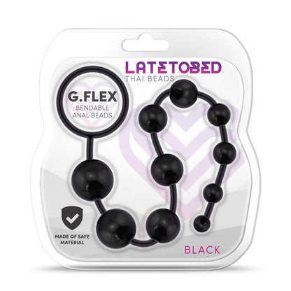 LATETOBED - G.FLEX BENDABLE THAI ANAL BEADS BLACK