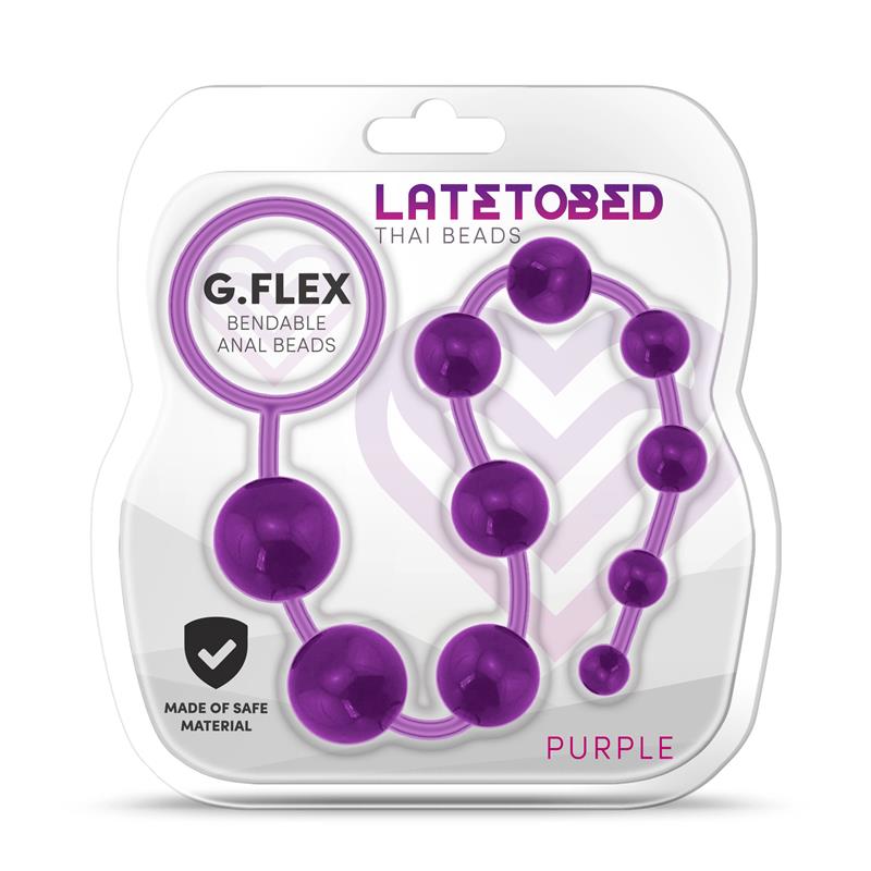 LATETOBED - G.FLEX BENDABLE THAI ANAL BEADS PURPLE