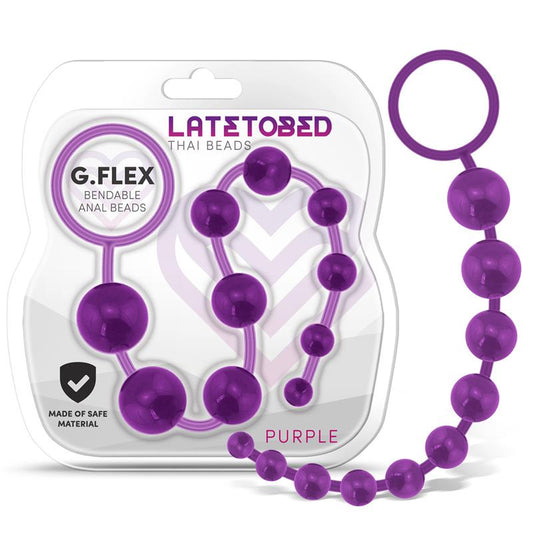 LATETOBED - G.FLEX BENDABLE THAI ANAL BEADS PURPLE