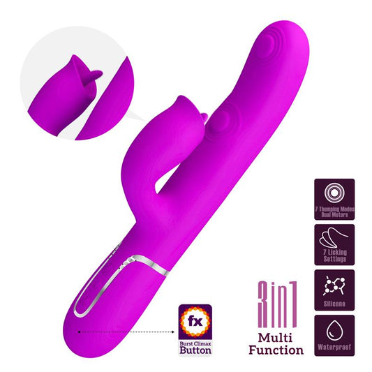 PRETTYLOVE - GIGI VIBRATOR LICKING AND THUMPING FUCHSIA