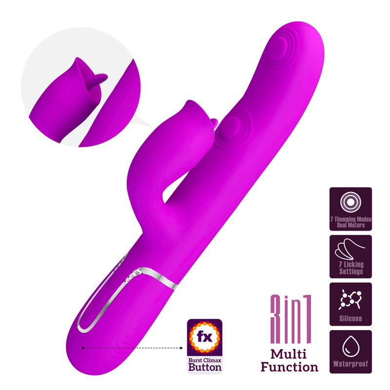 PRETTYLOVE - GIGI VIBRATOR LICKING AND THUMPING FUCHSIA