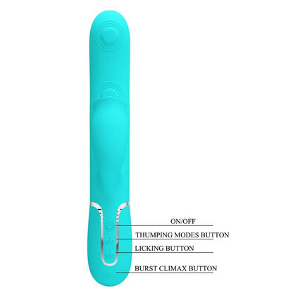 PRETTYLOVE - GIGI VIBRATOR LICKING AND THUMPING TURQUOISE