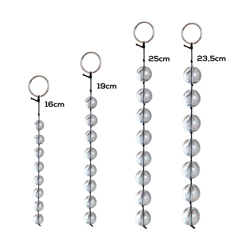 LATETOBED BDSM LINE - GLASS ANAL BEADS 4 SIZES