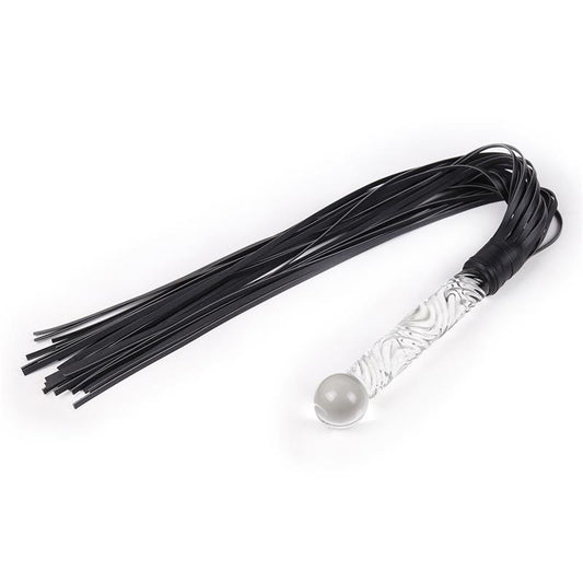 LATETOBED BDSM LINE - GLASS HANDLE FLOGGER 70 CM