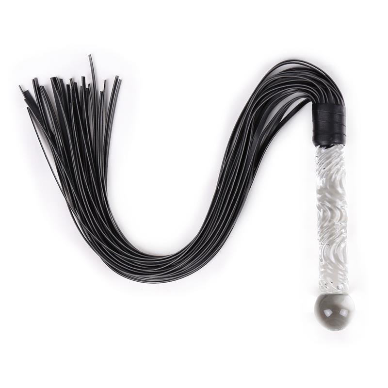 LATETOBED BDSM LINE - GLASS HANDLE FLOGGER 70 CM