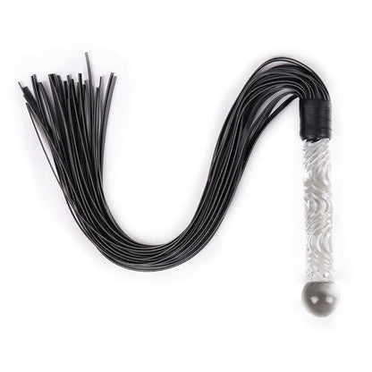 LATETOBED BDSM LINE - GLASS HANDLE FLOGGER 70 CM