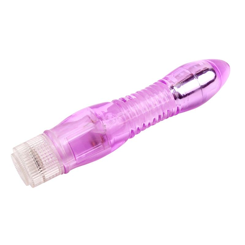 CHISA - VIBRADOR DE DOBLE SONDA GLITTERS MORADO