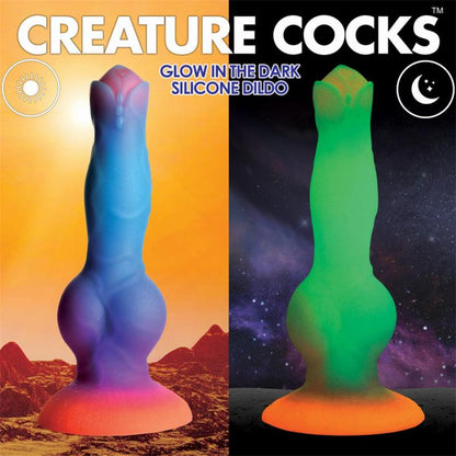 CREATURE COCKS - GLOW-IN-THE-DARK ALIEN DILDO 8.5