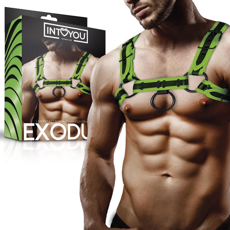 INTOYOU SHINING LINE - GLOW IN THE DARK BONDAGE CHEST HARNESS
