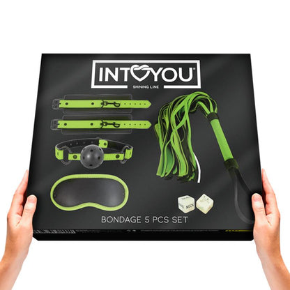 INTOYOU SHINING LINE - GLOW IN THE DARK BONDAGE SET WITH 5 PZS