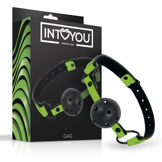 INTOYOU SHINING LINE - GLOW IN THE DARK BREATHABLE BALL GAG