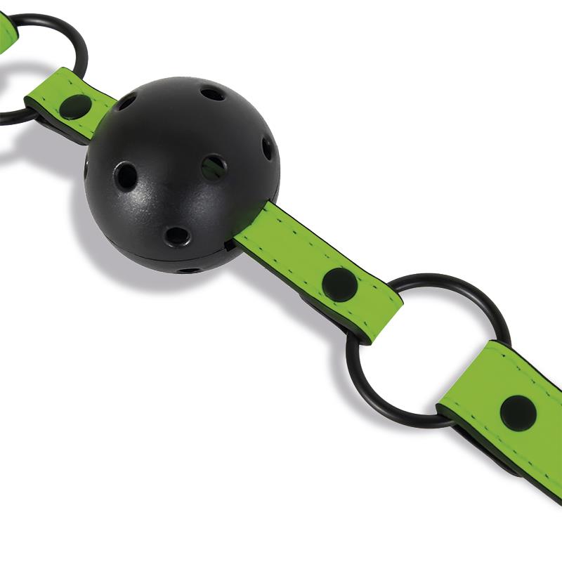 INTOYOU SHINING LINE - GLOW IN THE DARK BREATHABLE BALL GAG