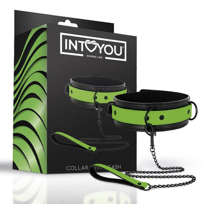 INTOYOU SHINING LINE - GLOW IN THE DARK COLLAR WITH LEASH