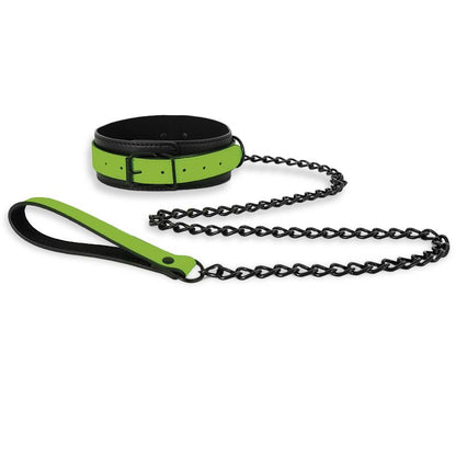 INTOYOU SHINING LINE - GLOW IN THE DARK COLLAR WITH LEASH