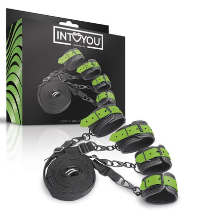 INTOYOU SHINING LINE - GLOW IN THE DARK CUFFS AND RESTRAINTS BED SET