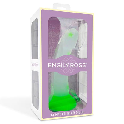 DILDOX BY ENGILY ROSS - GLOW-IN-THE-DARK DILDO CONFETTI STAR 17 CM