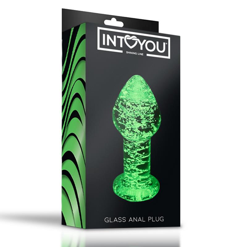 INTOYOU SHINING LINE - GLOW IN THE DARK GLASS BUTT PLUG
