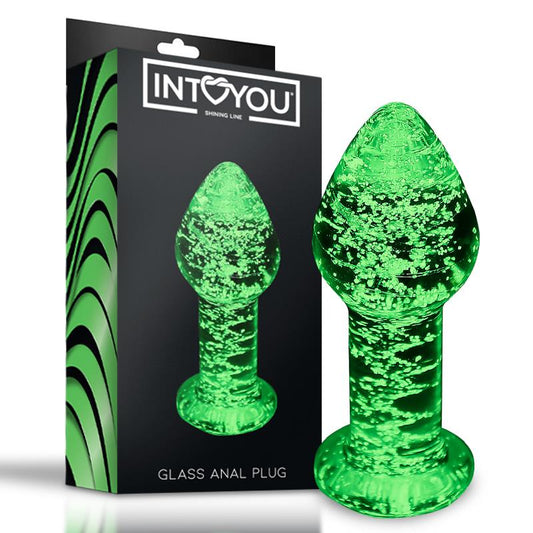 INTOYOU SHINING LINE - GLOW IN THE DARK GLASS BUTT PLUG