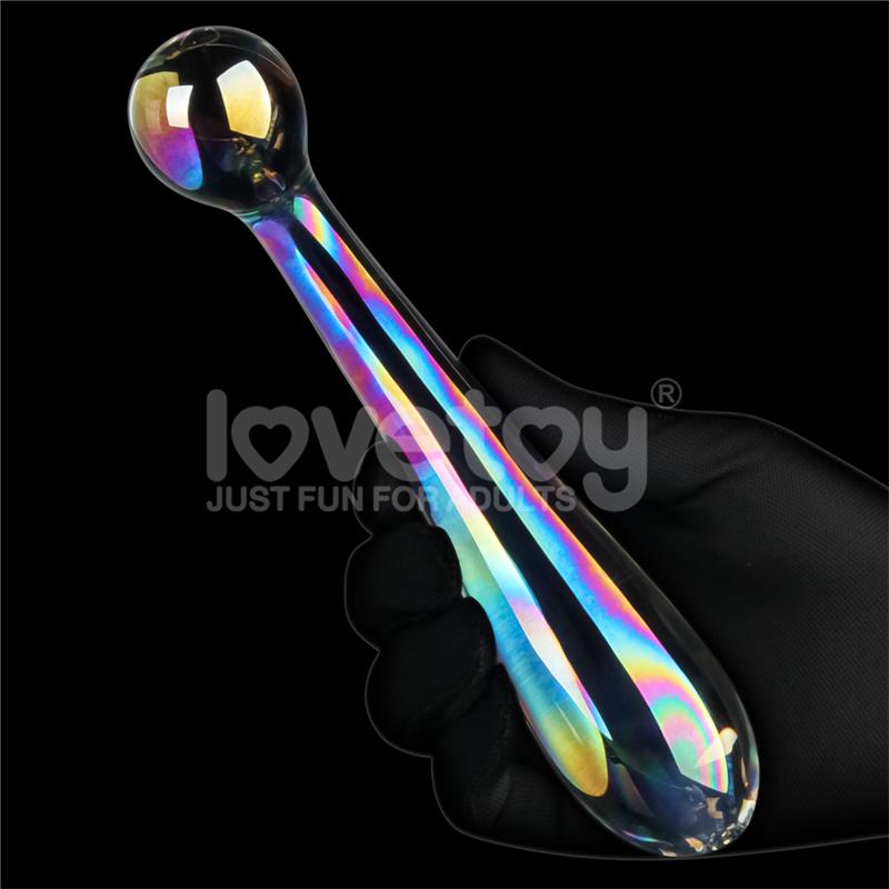 LOVETOY - GLOW IN THE DARK GLASS DILDO TWILIGHT GLEAM ALLURING ARC
