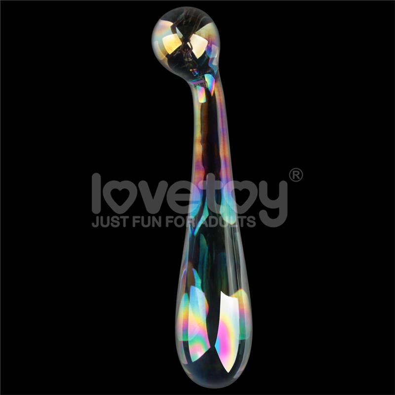 LOVETOY - GLOW IN THE DARK GLASS DILDO TWILIGHT GLEAM ALLURING ARC