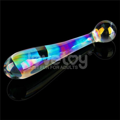LOVETOY - GLOW IN THE DARK GLASS DILDO TWILIGHT GLEAM ALLURING ARC