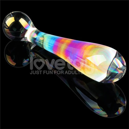 LOVETOY - GLOW IN THE DARK GLASS DILDO TWILIGHT GLEAM ALLURING ARC