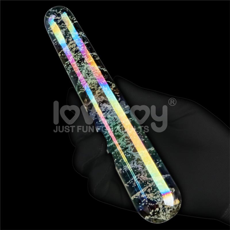 LOVETOY - GLOW IN THE DARK GLASS DILDO TWILIGHT GLEAM SLIM