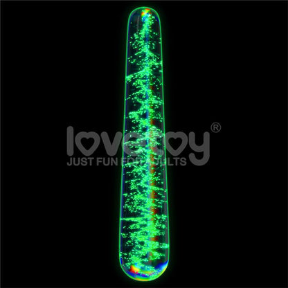 LOVETOY - GLOW IN THE DARK GLASS DILDO TWILIGHT GLEAM SLIM