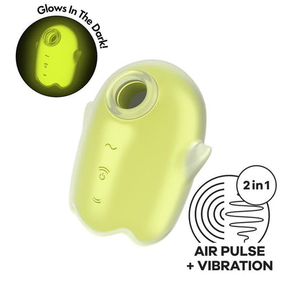 SATISFYER - GLOWING GHOST CLITORIS SUCKER GLOWS IN THE DARK YELLOW