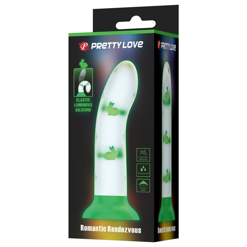 PRETTY LOVE - MAGICAL NIGHTFALL DILDO WITHOUT VIBRATION LUMINOUS GREEN