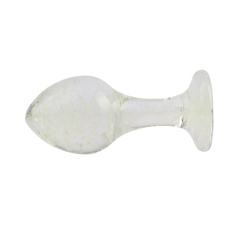 CHISA - GLOWS KINKY GLASS BUTT PLUG GLOWS IN THE DARK 3.8