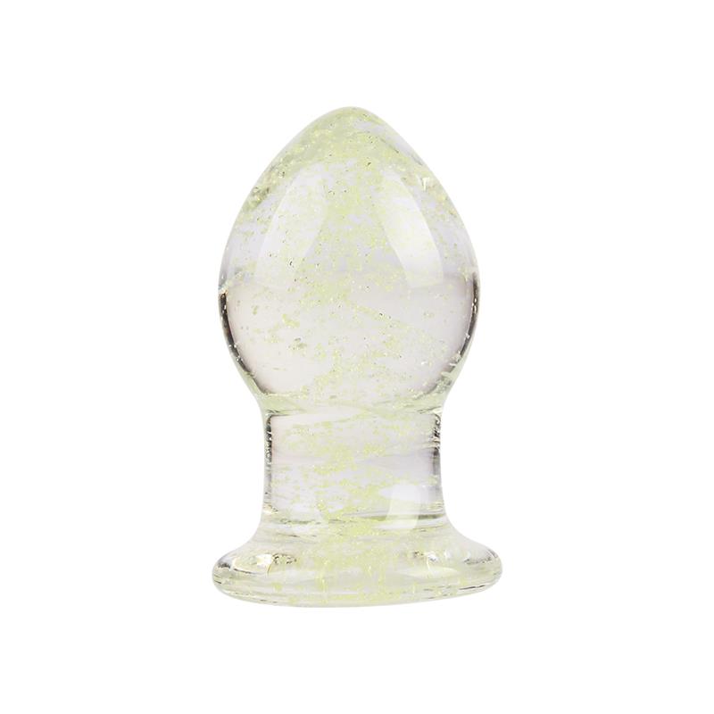 CHISA - GLOWS KINKY GLASS PLUG GLOWS IN THE DARK 2.5