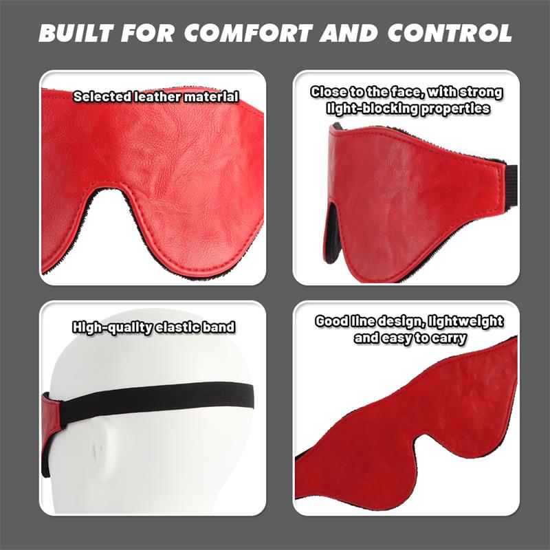 CHISA - GO BLACK BLINDFOLD SCARLET RED