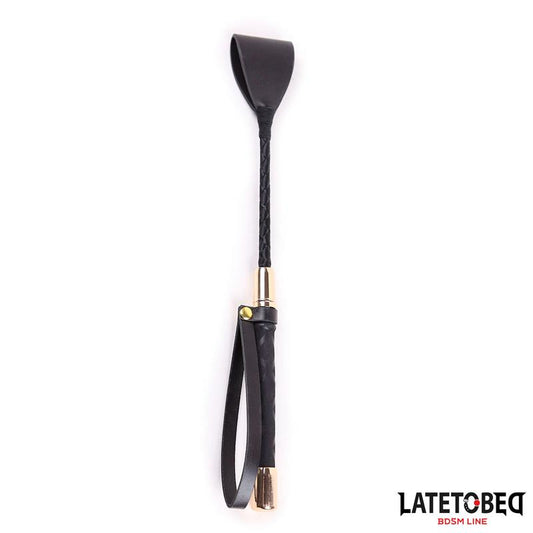 LATETOBED BDSM LINE - GOLD METAL CROP 30 CM