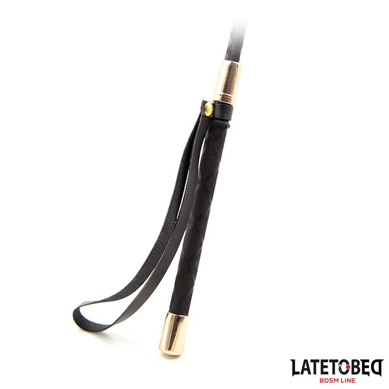LATETOBED BDSM LINE - GOLD METAL CROP 30 CM