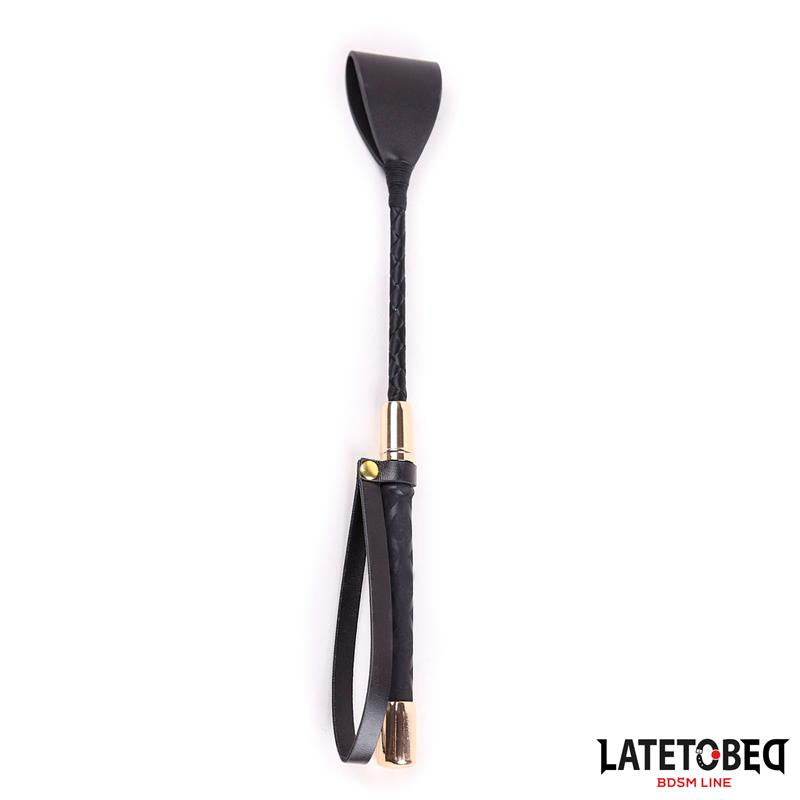 LATETOBED BDSM LINE - GOLD METAL CROP 30 CM