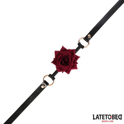 LATETOBED BDSM LINE - GOLD METAL ROSE GAG BALL
