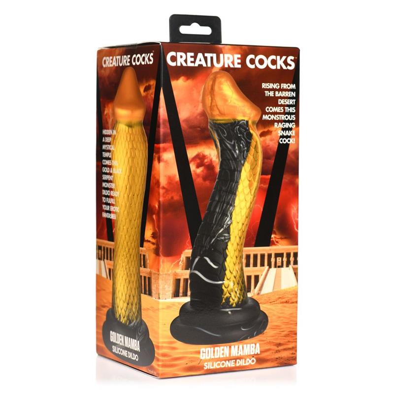 CREATURE COCKS - GOLDEN MAMBA DILDO