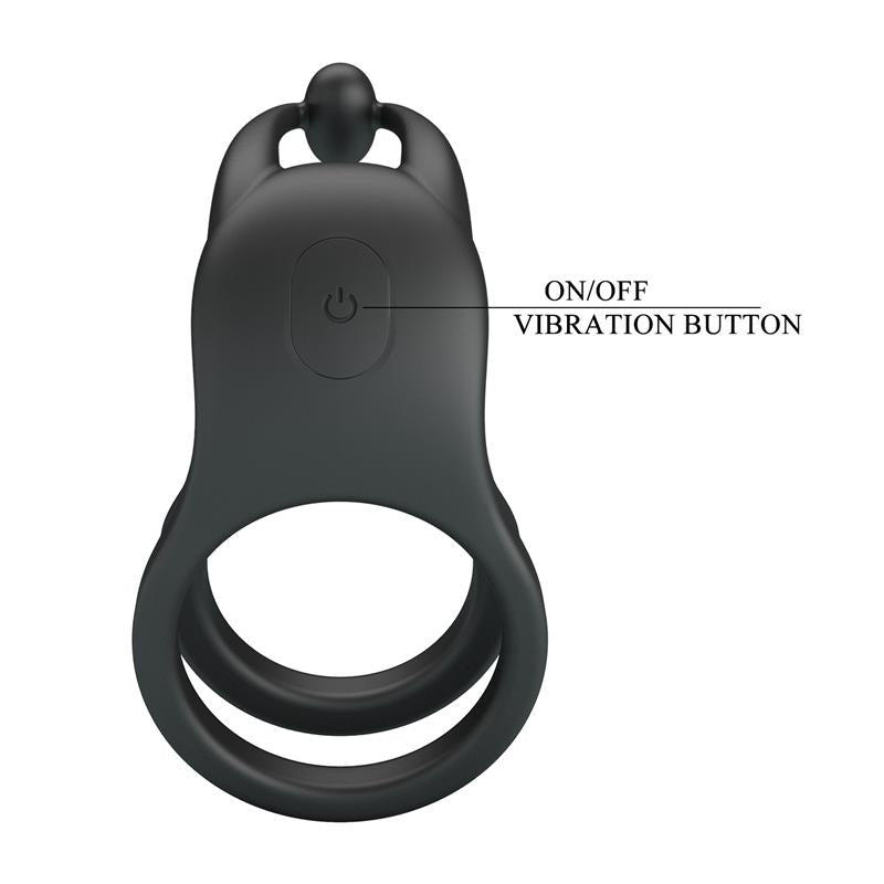 PRETTYLOVE - GOODWIN VIBRATING DOUBLE COCK RING